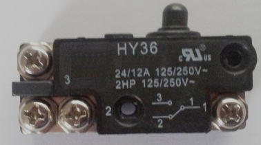 Mikroelektryczny włącznik zasilania, czarna okrągła zaślepka Przyciskowy przełącznik zasilania AC