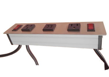 Metalowe meble stołowe Gniazdko zasilania 2 Ładowarka USB i 2 gniazda z indywidualnym przełącznikiem