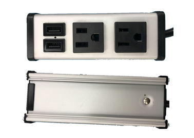 Mocowana listwa zasilająca 2-drogowa z ładowarką USB Dwa porty 5V 2.1A / 5V 1.0A