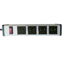 5V 2.1A Mountable Only 4 USB Port Power Strip With Alu Alloy Housing ETL FCC CE Approved