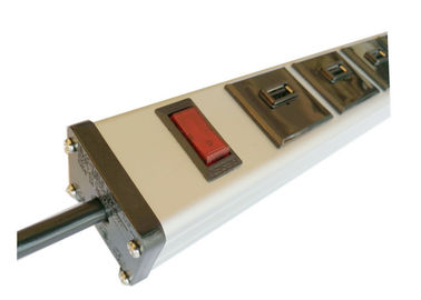 Uniwersalna 19-portowa, wielozadaniowa listwa zasilająca USB z ochroną przeciwprzepięciową i zaciskami montażowymi