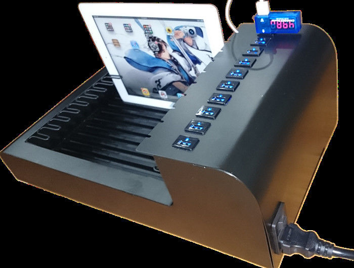 Stacja ładująca USB ze stali nierdzewnej z 10 portami dla urządzeń elektronicznych / iPada / telefon komórkowy