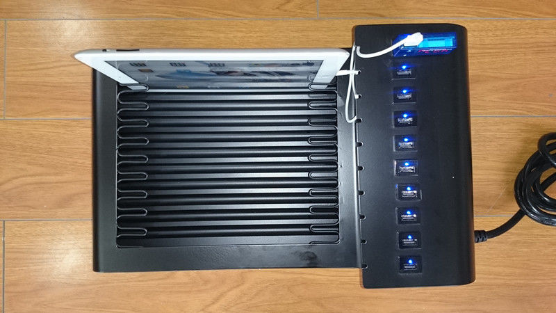 Stacja ładująca USB ze stali nierdzewnej z 10 portami dla urządzeń elektronicznych / iPada / telefon komórkowy