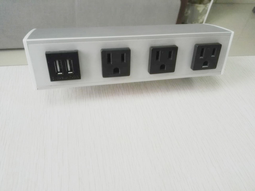 Gniazda zasilające na biurko z 3 gniazdami i 2 portami USB na telefon komórkowy