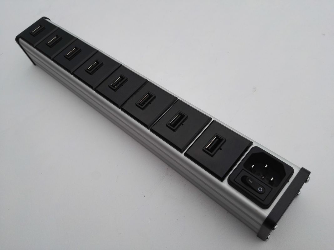 8 portów USB Listwa zasilająca do telefonu komórkowego i tabletu, ładowarka USB z gniazdem 5V 2.1A