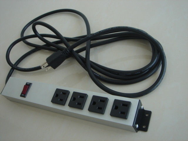 Wodoodporna listwa zasilająca PDU Power Strip 4 Way, przedłużacz wieloportowy Heavy Duty