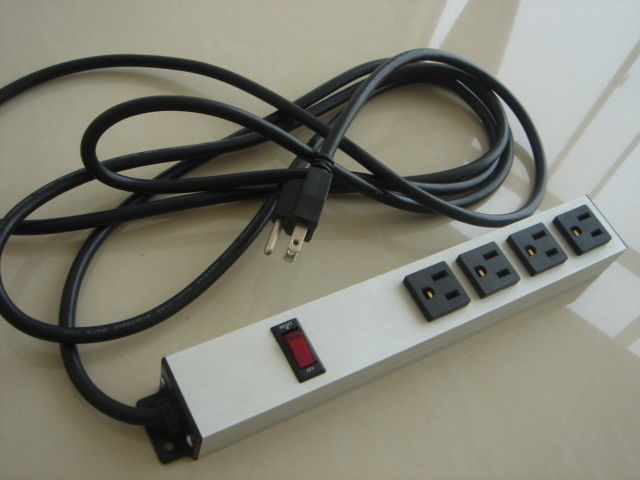 Wodoodporna listwa zasilająca PDU Power Strip 4 Way, przedłużacz wieloportowy Heavy Duty