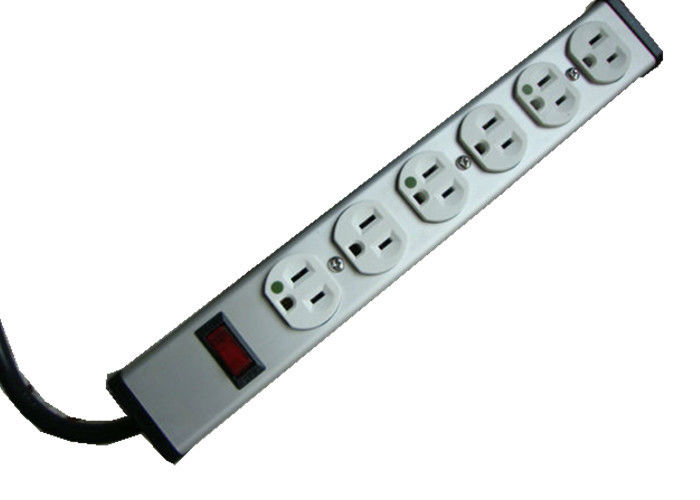 15 Ft Multi Outlet Listwa zasilająca 6 wtyczka Szpital Klasa, Mocowany listwa zasilająca Niska waga