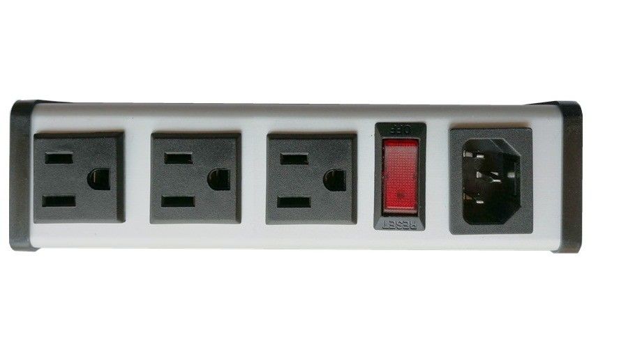 Hardwired 3 Outlets Listwa zasilająca Bar Poziome PDU do szafki / kuchni