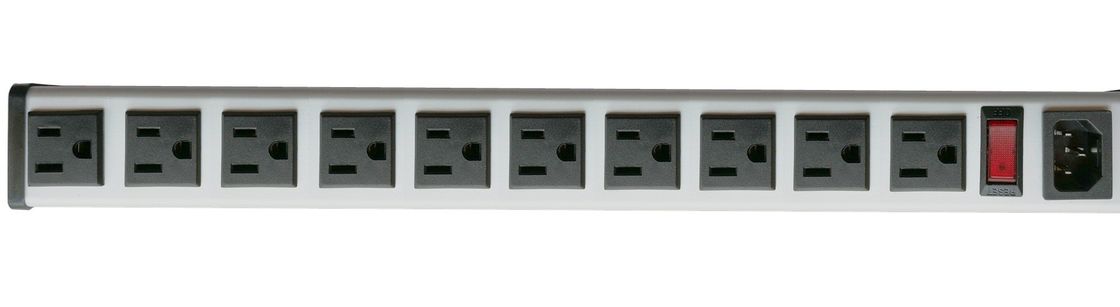 5 do 14 "15-watowa listwa zasilająca z metalowymi przewodami z 10 gniazdami bez kabla zasilającego i wtyczki