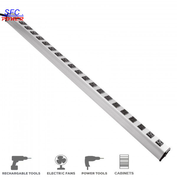 Heavy Duty Slim Multi Outlet Listwa zasilająca, przedłużacz z wtyczką z wieloma gniazdkami