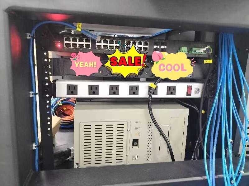 6 Way Metal Tabs Multi Outlet Power Strip z 10' przedłużaczem 14AWG NEMA 5-15P
