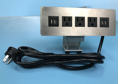 Gniazdo zasilania do montażu na biurku z 4 portami USB, 3 jednostki zasilania / dystrybucji danych